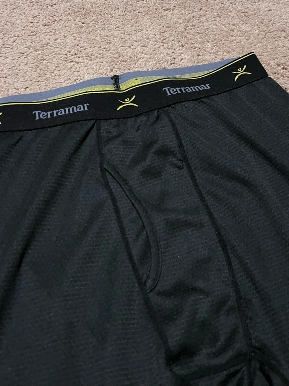 Terramar Men's Black Thermal Base Layer Long Johns